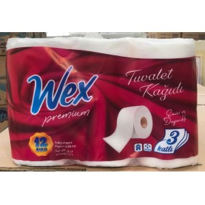 WEX PAPIER TOILETTE 3PLIS 12PCS